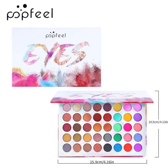 Popfeel EYES Eyeshadow Palette 40 Vibrant Color Sealed In Plastic New In Box NIB - Picture 14 of 16